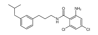 2-amino-4,6-dichloro-N-[3-(3-isobutyl-phenyl)-propyl]-benzamide结构式