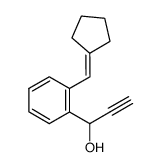 1-(2-(cyclopentylidenemethyl)phenyl)prop-2-yn-1-ol结构式