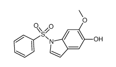 N-phenylsulfonyl-5-hydroxy-6-methoxy-1H-indole结构式