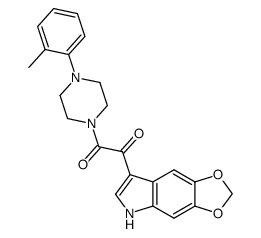 1-[(5H-[1,3]dioxolo[4,5-f]indol-7-yl)-oxo-acetyl]-4-o-tolyl-piperazine Structure