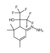 1,1,1,3,3,3-hexafluoro-2-[(2Z)-2-hydrazinylidene-4,6,6-trimethylcyclohex-3-en-1-yl]propan-2-ol结构式