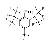 4-tert-butyl-2,6-bis(1-hydroxy-1-(trifluoromethyl)-2,2,2-trifluoroethyl)aniline结构式