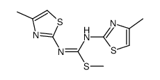 methyl N,N'-bis(4-methyl-1,3-thiazol-2-yl)carbamimidothioate结构式