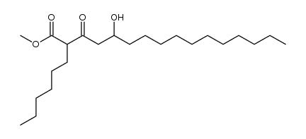 2-Hexyl-5-hydroxy-3-oxo-hexadecanoic Acid Methyl Ester结构式