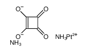 azane,3,4-dioxocyclobutene-1,2-diolate,platinum(2+)结构式