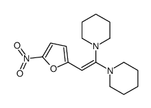 1-[2-(5-nitrofuran-2-yl)-1-piperidin-1-ylethenyl]piperidine结构式