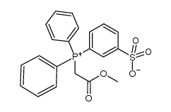 3-((2-methoxy-2-oxoethyl)diphenylphosphonio)benzenesulfonate结构式