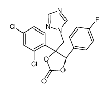 (4S,5R)-4-(2,4-dichlorophenyl)-5-(4-fluorophenyl)-4-(1,2,4-triazol-1-ylmethyl)-1,3-dioxolan-2-one结构式