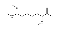 6-Methoxy-3,7-dimethyl-7-octenal dimethyl acetal结构式