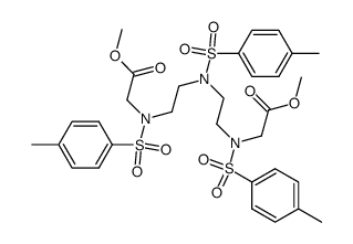 N,N',N''-Tris(p-tolylsulfonyl)-3,6,9-triazundecanedioic acid dimethyl ester Structure