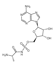 5'-O-[N-(L-alanyl)sulfamoyl]adenosine Structure