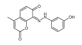 8-[(3-hydroxyphenyl)hydrazinylidene]-4-methylchromene-2,7-dione结构式