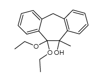 11-hydroxy-11-methyl-5,11-dihydro-dibenzo[a,d]cyclohepten-10-one-diethylacetal结构式