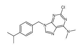 2-chloro-N,N-dimethyl-9-[(4-propan-2-ylphenyl)methyl]purin-6-amine Structure