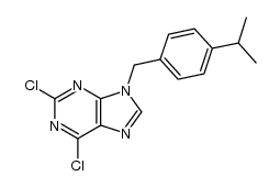 2,6-dichloro-9-(4-isopropylbenzyl)-9H-purine Structure
