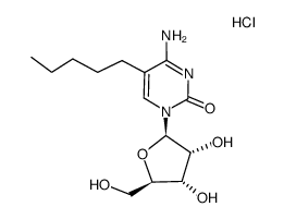 5-n-pentylcytidine hydrochloride结构式