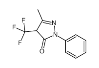 5-methyl-2-phenyl-4-(trifluoromethyl)-4H-pyrazol-3-one结构式