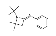 (E)-N-(1-(tert-butyl)-4,4-dimethylazetidin-2-ylidene)aniline结构式