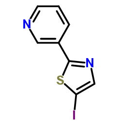 3-(5-碘-2-噻唑基)吡啶结构式