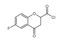 (+/-)-6-fluoro-3,4-dihydro-4-oxo-2H-1-benzopyran-2-carbonyl chloride Structure