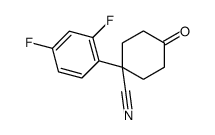 1-(2,4-difluorophenyl)-4-oxocyclohexane-1-carbonitrile结构式