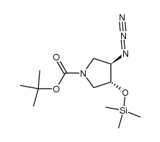 (3R,4R)-3-azido-4-(trimethylsilanyloxy)pyrrolidine-1-carboxylic acid tert-butyl ester结构式