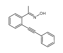 (E)-1-(2-(2-phenylethynyl)phenyl)ethanone oxime结构式