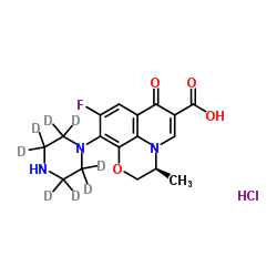 Desmethyl Levofloxacin-d8 hydrochloride Structure