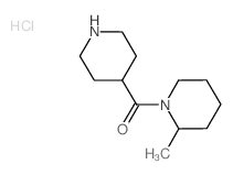 (2-Methyl-1-piperidinyl)(4-piperidinyl)methanone hydrochloride Structure