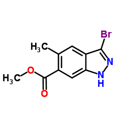 Methyl 3-bromo-5-methyl-1H-indazole-6-carboxylate Structure