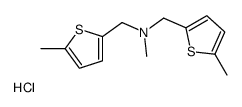 N-methyl-1-(5-methylthiophen-2-yl)-N-[(5-methylthiophen-2-yl)methyl]methanamine,hydrochloride Structure