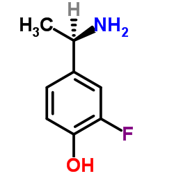 4-[(1R)-1-Aminoethyl]-2-fluorophenol结构式