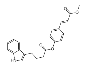 [4-(3-methoxy-3-oxoprop-1-enyl)phenyl] 4-(1H-indol-3-yl)butanoate结构式