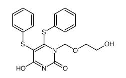 1-(2-hydroxyethoxymethyl)-5,6-bis(phenylsulfanyl)pyrimidine-2,4-dione Structure
