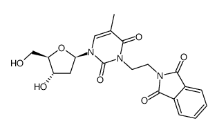 2-(2-(2,3-dihydro-3-((2R,4S,5R)-tetrahydro-4-hydroxy-5-(hydroxymethyl)furan-2-yl)-5-methyl-2,6-dioxopyrimidin-1(6H)-yl)ethyl)isoindoline-1,3-dione结构式