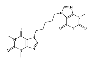7,7'-(1,5-pentanediyl)bis[theophylline]结构式