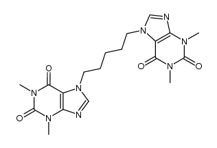 7,7'-(1,5-pentanediyl)bis[theophylline] Structure