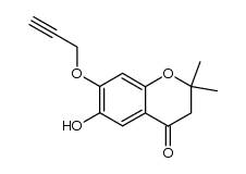 7-O-propargyl-6-hydroxy-2,2-dimethyl-4-chromanone结构式