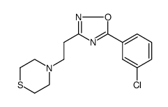 5-(m-chlorophenyl)-3-(thiomorpholinoethyl)-1,2,4-oxadiazole Structure
