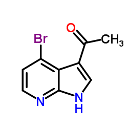 1-(4-Bromo-1H-pyrrolo[2,3-b]pyridin-3-yl)ethanone结构式