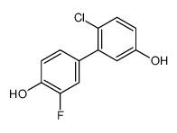 4-(2-chloro-5-hydroxyphenyl)-2-fluorophenol结构式