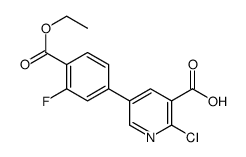 2-chloro-5-(4-ethoxycarbonyl-3-fluorophenyl)pyridine-3-carboxylic acid Structure