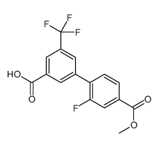 3-(2-fluoro-4-methoxycarbonylphenyl)-5-(trifluoromethyl)benzoic acid结构式