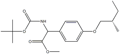 methyl 2-(tert-butoxycarbonylamino)-2-(4-((S)-2-methylbutoxy)phenyl)acetate Structure