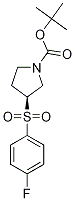 (S)-3-(4-氟-苯磺酰基)-吡咯烷-1-羧酸叔丁基酯结构式