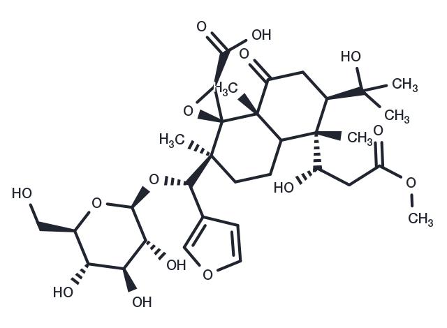 Methyl deacetylnomilinate 17-glucoside结构式