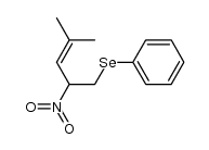 (4-methyl-2-nitropent-3-en-1-yl)(phenyl)selane Structure