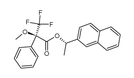 (R)-(S)-1-(naphthalen-2-yl)ethyl 3,3,3-trifluoro-2-methoxy-2-phenylpropanoate结构式