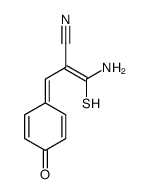 3-amino-2-[(4-oxocyclohexa-2,5-dien-1-ylidene)methyl]-3-sulfanylprop-2-enenitrile Structure