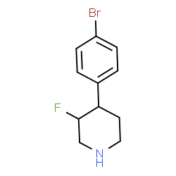 4-(4-Bromophenyl)-3-fluoropiperidine结构式